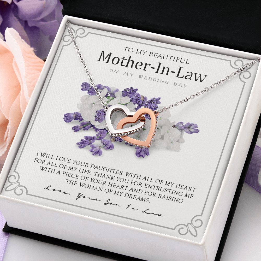 Mother in Law Necklace, Jewelry for Women, Future Mother in Law Gifts from Daughter in Law, Mother of Bride Gifts For Mother in Law, Birthday Gifts For Mother In Law From Daughter In Law9 Interlocking Hearts Necklace