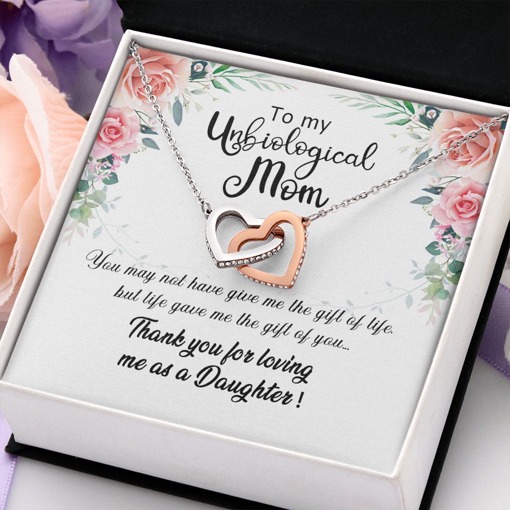 Unibological Necklace, Jewelry for Women, Future Mother in Law Gifts from Daughter in Law, Mother of Bride Gifts For Mother in Law, Birthday Gifts For Mother In Law From Daughter In Law Interlocking Hearts Necklace