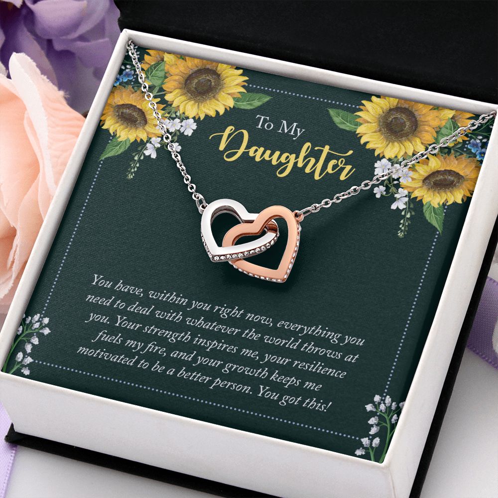 To My Daughter Necklace Gift from Mom, Mother and Daughter Jewelry Necklace for Girls, Mother Daughter Gift Ideas, Jewelry Pendant Necklace