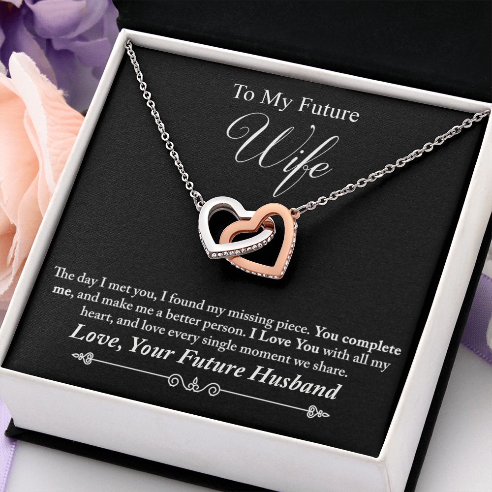 To My Future Wife Necklace from Boyfriend, Personalized Necklace for Women, Luxury Necklace for Girlfriend, Wedding Anniversary Present For Her, Girlfriend Gift Jewelry Christmas Birthday Gift