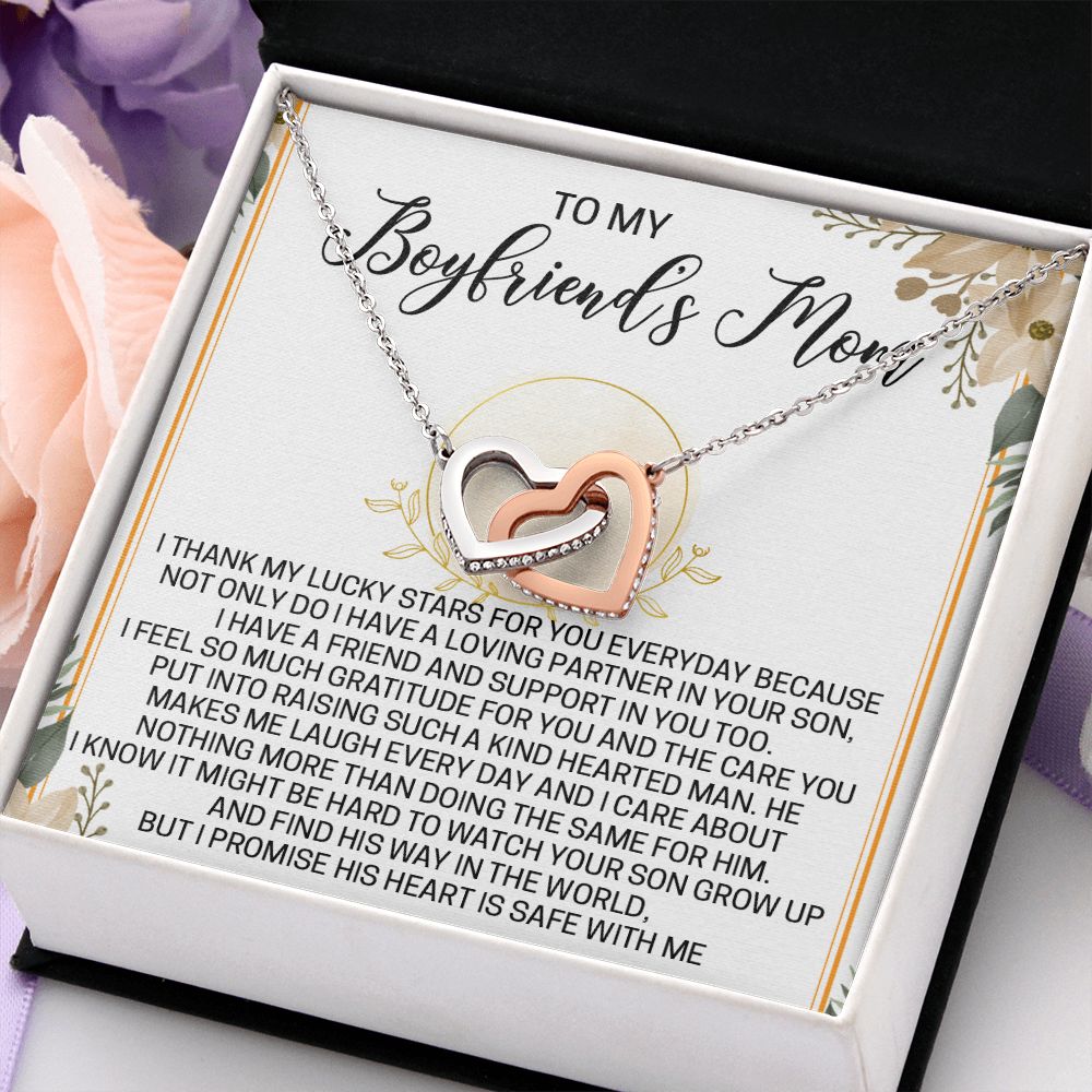 To My Boyfriend's Mom Necklace, Gift for Boyfriends Mom, Necklace for Boyfriend's Mom,Boyfriend's Mom Gifts for Birthday, Mother's Day, Xmas Holiday Present Jewelry for Women
