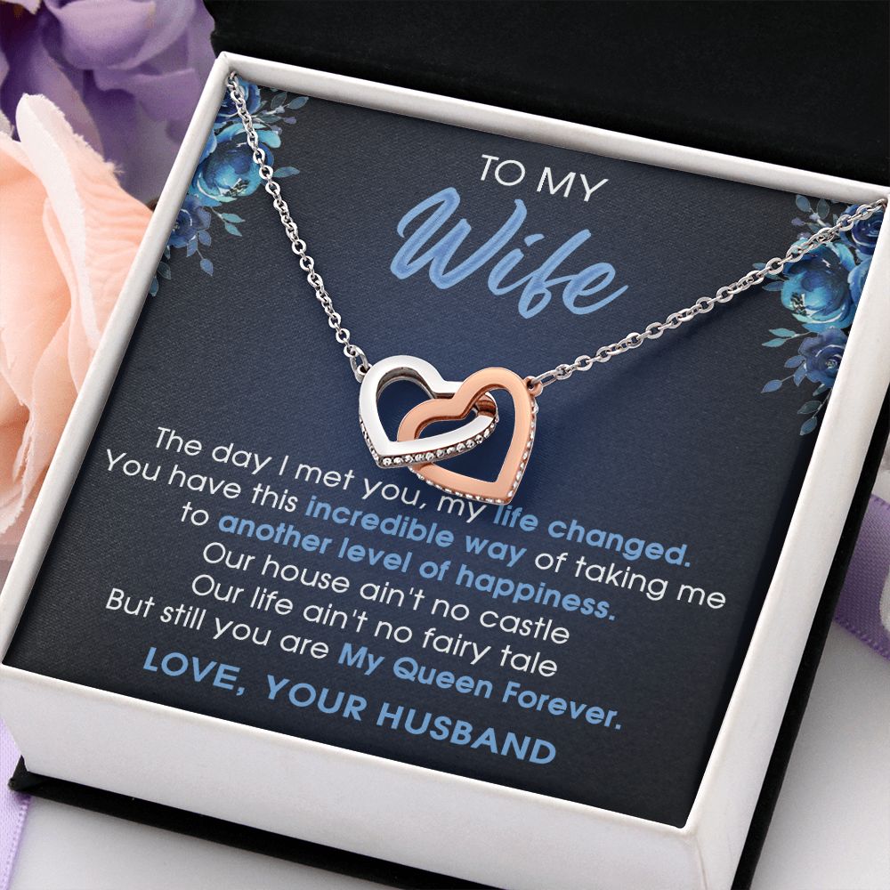 To My Wife Gift Jewelry Gift For Wife Birthday Gift For Wife Necklace For Wife Interlocking Hearts Necklace