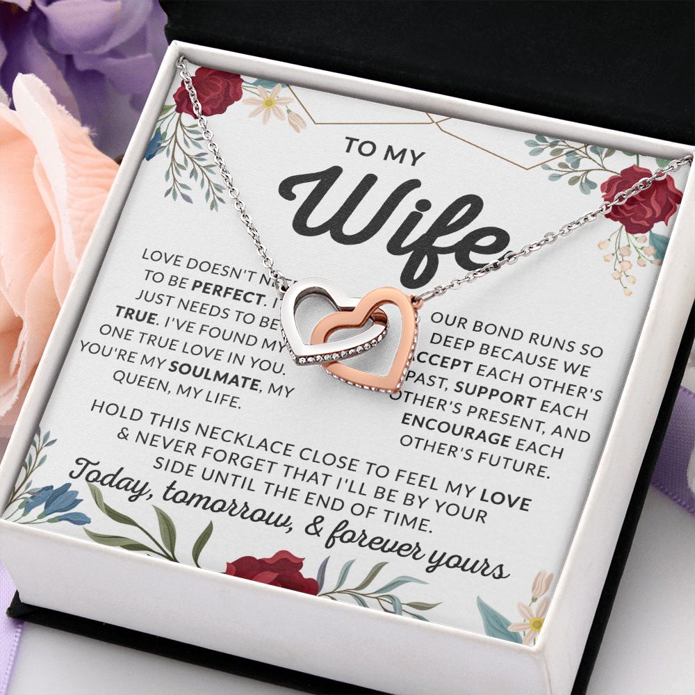 Eternal Hope Necklace To My Wife Gift, Necklace gift for her, Valentine's day 175138888386 Interlocking Hearts Necklace
