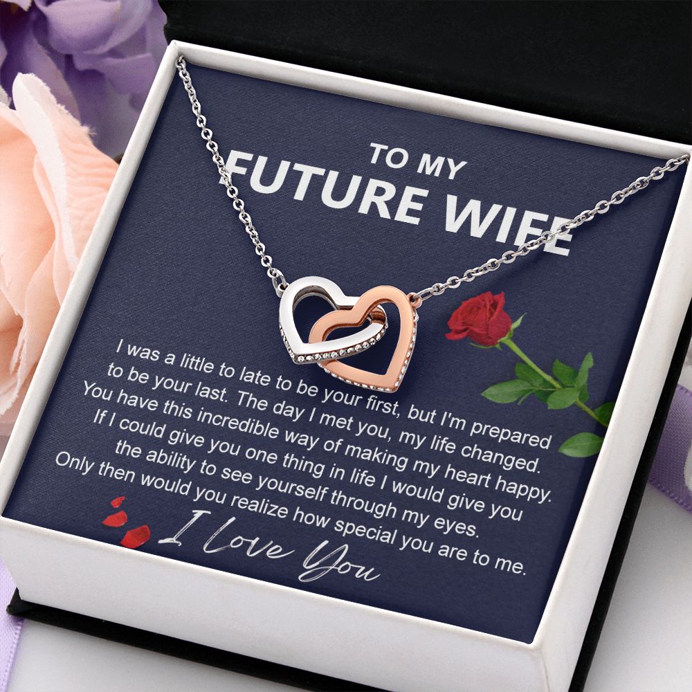 To My Future Wife Necklace from Boyfriend, Personalized Necklace for Women, Luxury Necklace for Girlfriend, Wedding Anniversary Present For Her, Girlfriend Gift Jewelry Christmas Birthday Gift