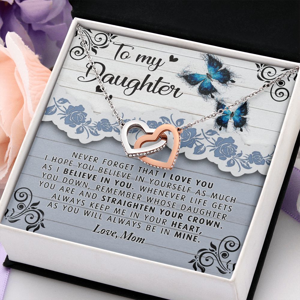 To My Daughter Necklace Gift from Mom, Mother and Daughter Jewelry Necklace for Girls, Mother Daughter Gift Ideas, Jewelry Pendant Necklace