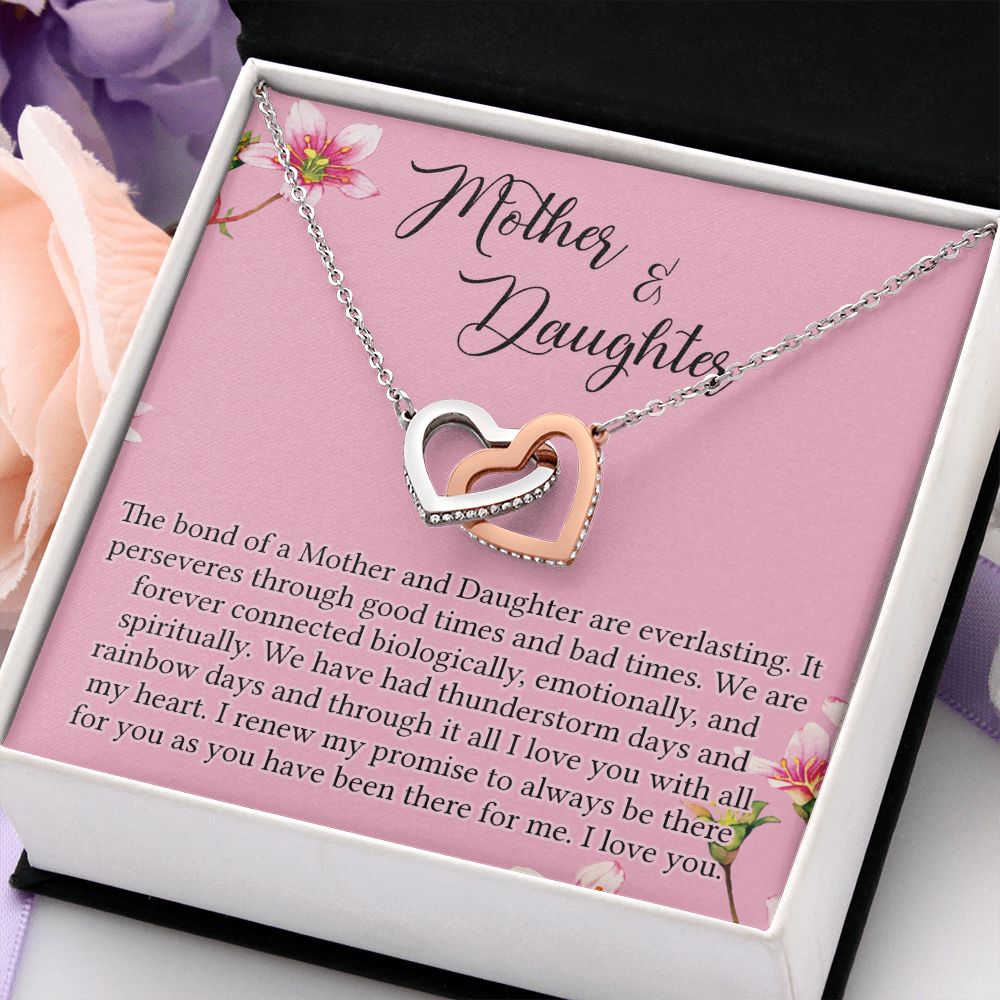 To My Mother Mom Bestfriend Best Mommy Mother In Law Stepmom For Mothers Day Birthday From Son Daughter Stepson Stepdaughter Necklace Gift Interlocking Hearts Necklace