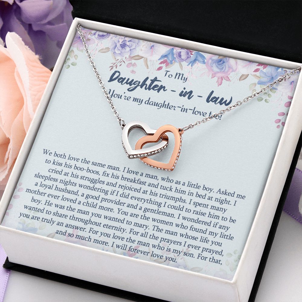 Daughter In Law Gifts Ideas, Daughter In Law Necklace, Gifts For Future Daughter In Law, Daughter In Law Birthday Gifts, Daughter-in-law Gifts From Mother In Law, Birthday Gifts For Daughter3 Interlocking Hearts Necklace