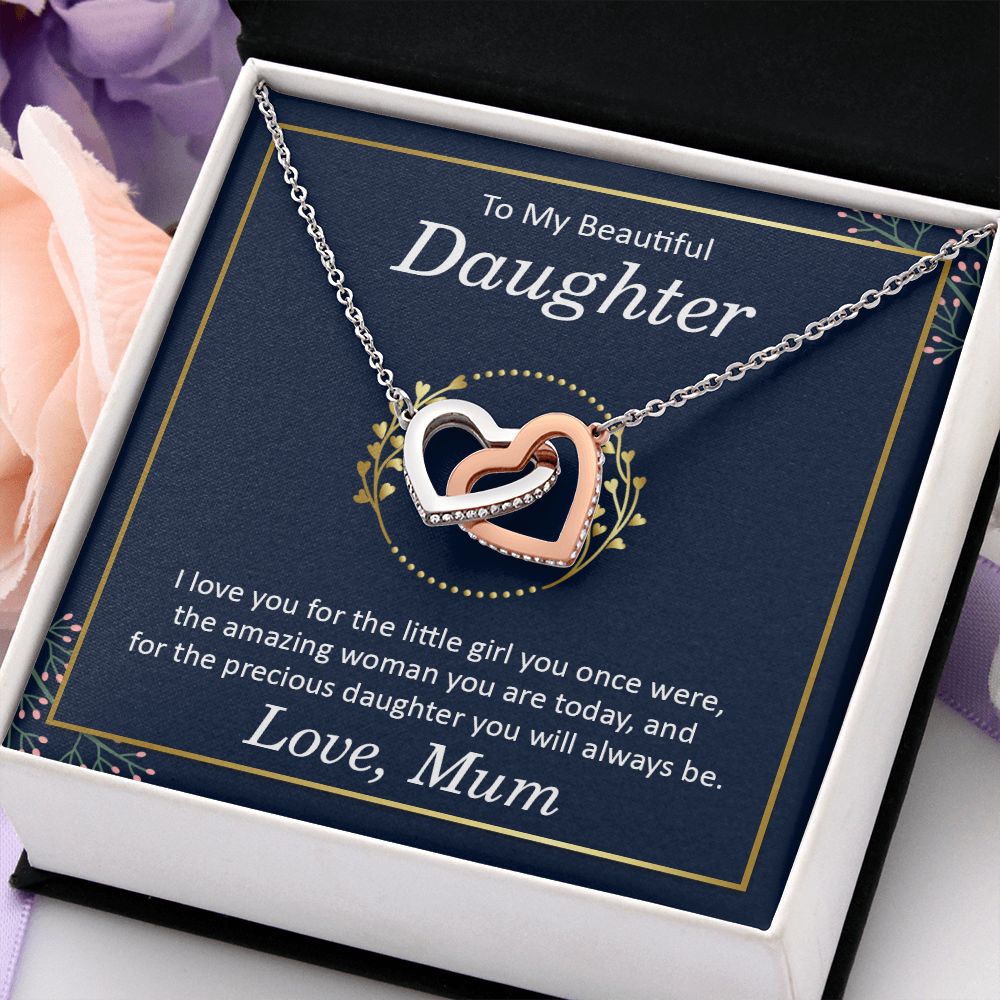 To My Daughter Necklace Gift from Mom, Mother and Daughter Jewelry Necklace for Girls, Mother Daughter Gift Ideas, Jewelry Pendant Necklace