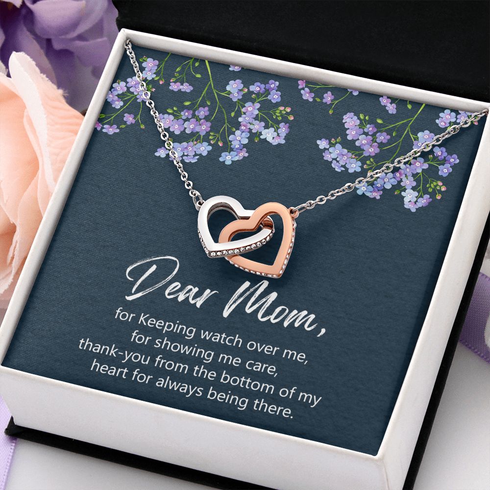 Mother's necklace, Mom gift from daughter, Mom gift from son, Mother's Day jewelry, Mom birthday gift, gifts for mom, Mom bday Interlocking Hearts Necklace
