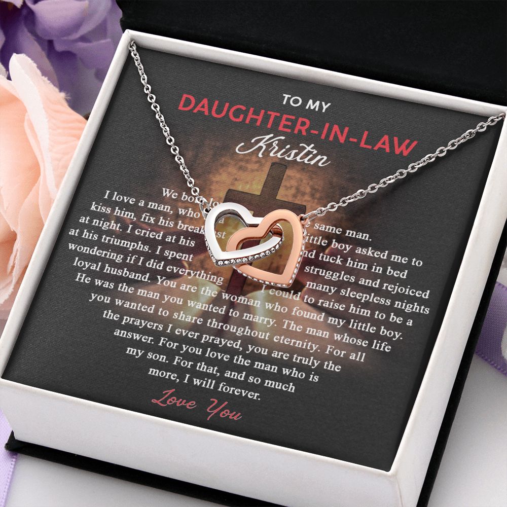 Daughter In Law Gifts Ideas, Daughter In Law Necklace, Gifts For Future Daughter In Law, Daughter In Law Birthday Gifts, Daughter-in-law Gifts From Mother In Law, Birthday Gifts For Daughter8 Interlocking Hearts Necklace