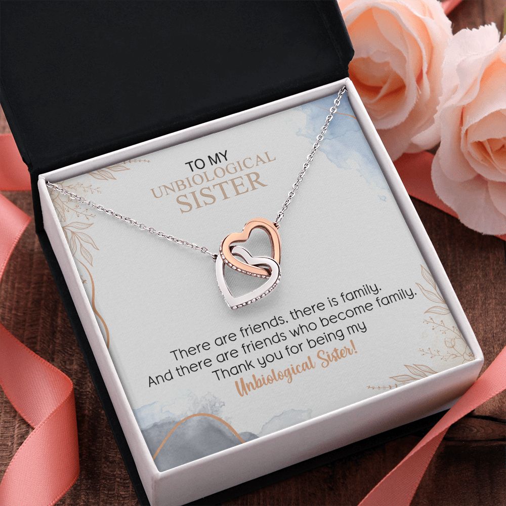 Best Friend Necklace For Unbiological Sister Soul Sister Gift Bestie Birthday Interlocking Hearts Necklace