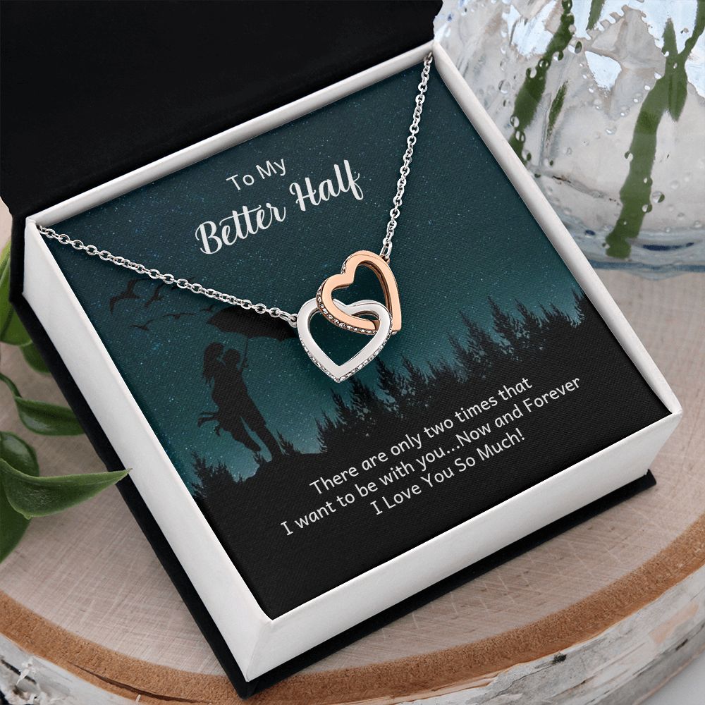 To My Girlfriend Necklace from Boyfriend To My Future Wife Necklace Jewelry For Girlfriend Gift For Girlfriend Gift for Her Romantic Birthday Valentines Day Gift For Girlfriend Gifts Necklaces Interlocking Hearts Necklace