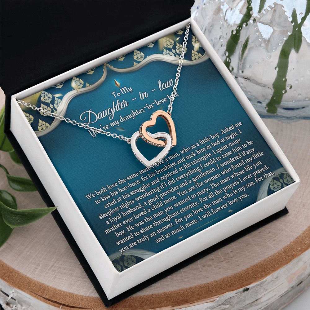 Daughter In Law Gifts Ideas, Daughter In Law Necklace, Gifts For Future Daughter In Law, Daughter In Law Birthday Gifts, Daughter-in-law Gifts From Mother In Law, Birthday Gifts For Daughter2 Interlocking Hearts Necklace