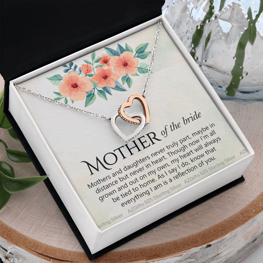 Mother Of The Bride Gift, Mother Of The Bride, Mother Of The Bride Gifts, Gift For Mother Of The Bride, Mother Of Bride Jewelry2 Interlocking Hearts Necklace
