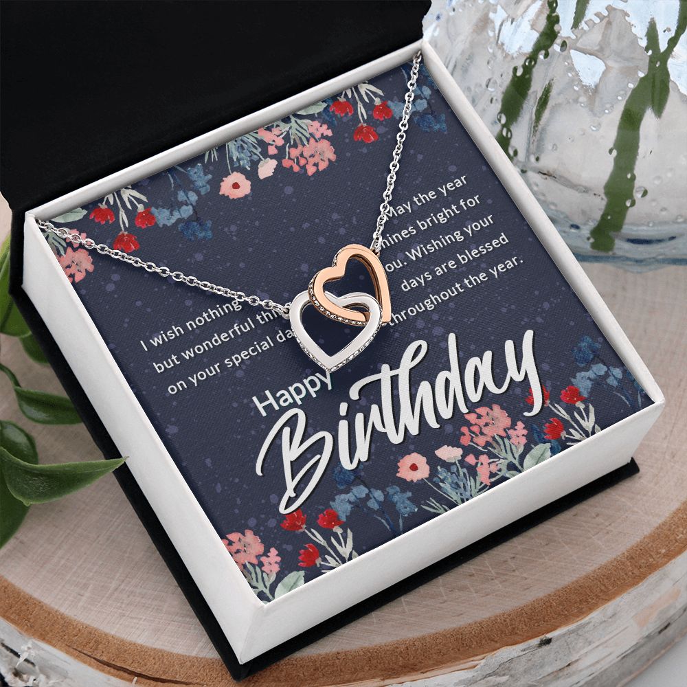 Mom Necklace Gifts for Mom from Daughter to Mom Gifts for Mothers Day from Daughter, To My Mom Necklace from Daughter to Mom Birthday Gifts Necklace with Message Card and Gift Box2230 Interlocking Hearts Necklace