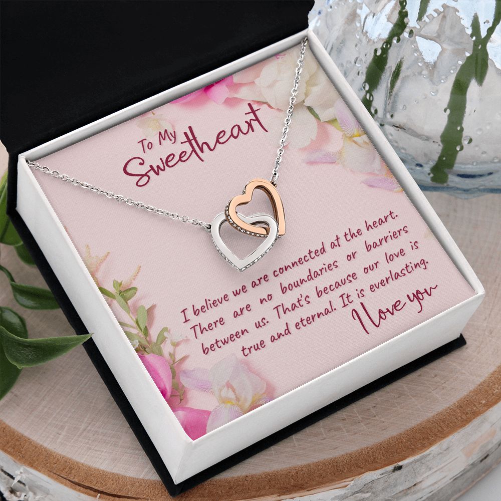 To My Wife Necklace from Husband, Personalized Necklace for Women, Luxury Necklace for Wife from Man Men, Wedding Anniversary Present For Wife, Beautiful Wife Jewelry Christmas Birthday Gift For Wife19 Interlocking Hearts Necklace