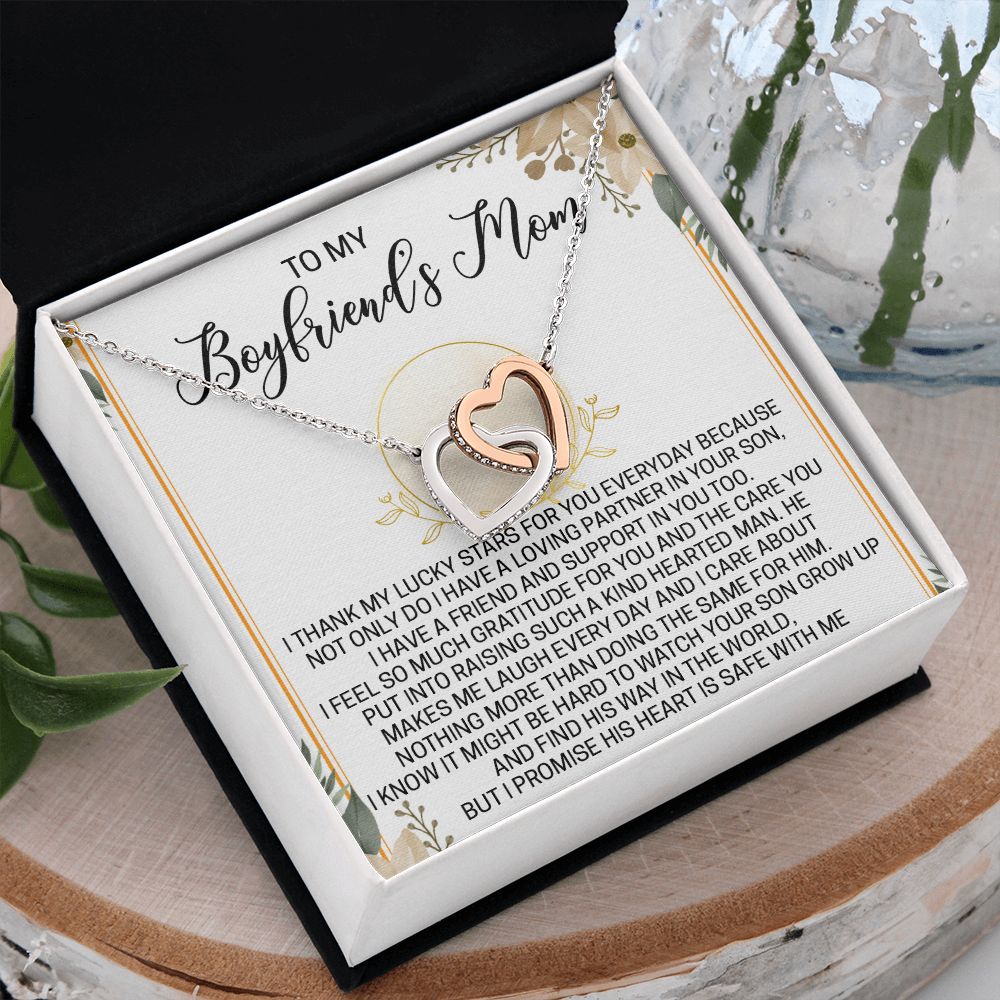 To My Boyfriend's Mom Necklace, Gift for Boyfriends Mom, Necklace for Boyfriend's Mom,Boyfriend's Mom Gifts for Birthday, Mother's Day, Xmas Holiday Present Jewelry for Women