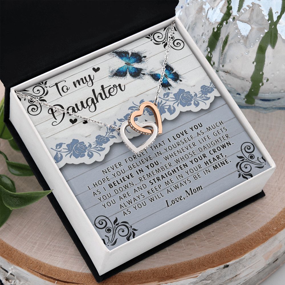 To My Daughter Necklace Gift from Mom, Mother and Daughter Jewelry Necklace for Girls, Mother Daughter Gift Ideas, Jewelry Pendant Necklace