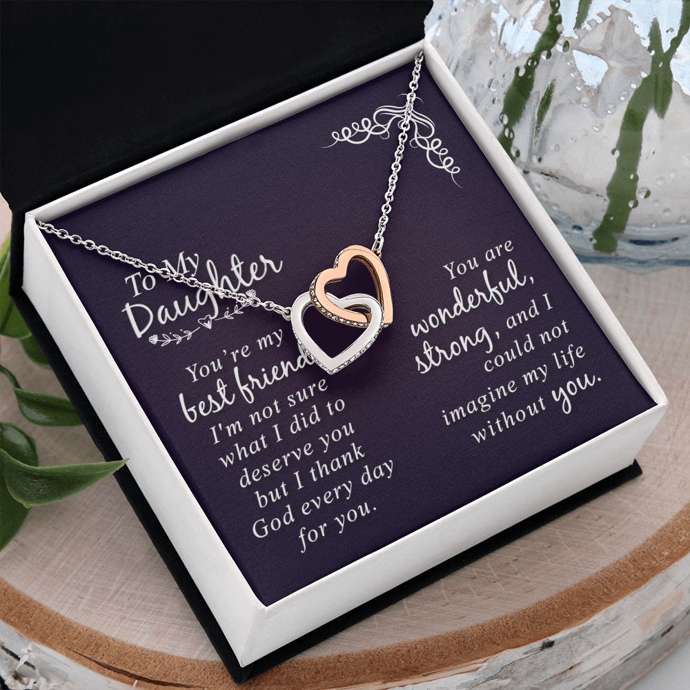 To My Daughter Necklace Gift from Mom, Mother and Daughter Jewelry Necklace for Girls, Mother Daughter Gift Ideas, Jewelry Pendant Necklace