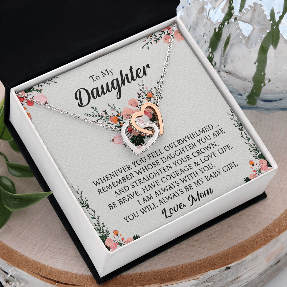 To My Daughter Necklace Gift from Mom, Mother and Daughter Jewelry Necklace for Girls, Mother Daughter Gift Ideas, Jewelry Pendant Necklace