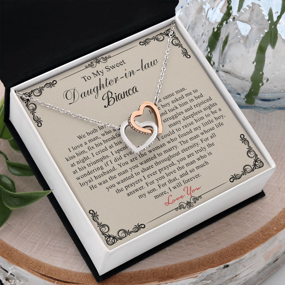 Daughter In Law Gifts Ideas, Daughter In Law Necklace, Gifts For Future Daughter In Law, Daughter In Law Birthday Gifts, Daughter-in-law Gifts From Mother In Law, Birthday Gifts For Daughter4 Interlocking Hearts Necklace