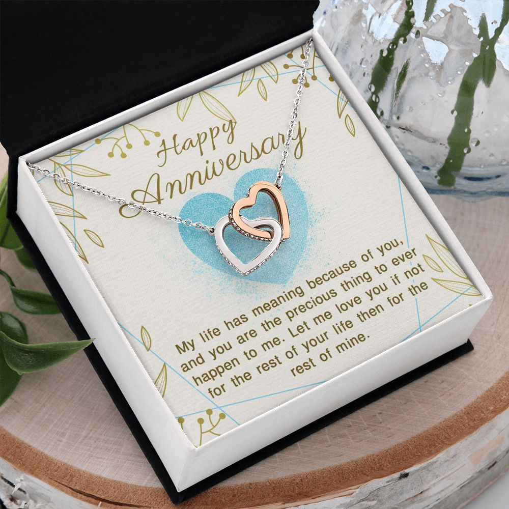 Birthday Gifts For Wife, Necklace Gifts For Wife From Husband, To My Wife Jewelry For Women , To My Wife Necklace  from Husband Wedding Anniversary Present For Wife, Beautiful Wife Jewelry Christmas16 Interlocking Hearts Necklace