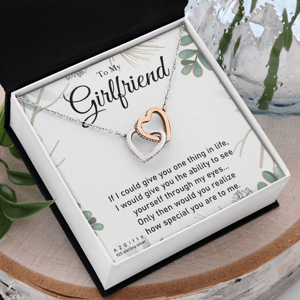 To My Girlfriend Necklace from Boyfriend To My Future Wife Necklace Jewelry For Girlfriend Gift For Girlfriend Gift for Her Romantic Birthday Valentines Day Gift For Girlfriend Gifts Necklaces 9 Interlocking Hearts Necklace
