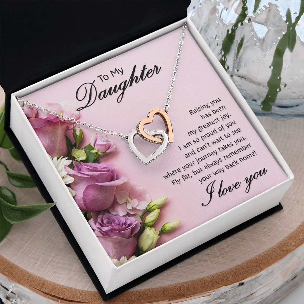 To My Daughter Necklace Gift from Mom, Mother and Daughter Jewelry Necklace for Girls, Mother Daughter Gift Ideas, Jewelry Pendant Necklace