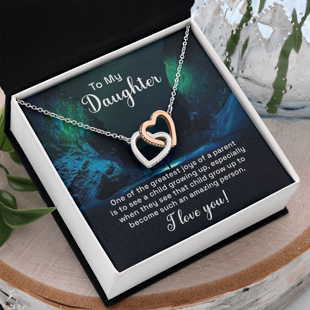 To My Daughter Necklace Gift from Mom, Mother and Daughter Jewelry Necklace for Girls, Mother Daughter Gift Ideas, Jewelry Pendant Necklace