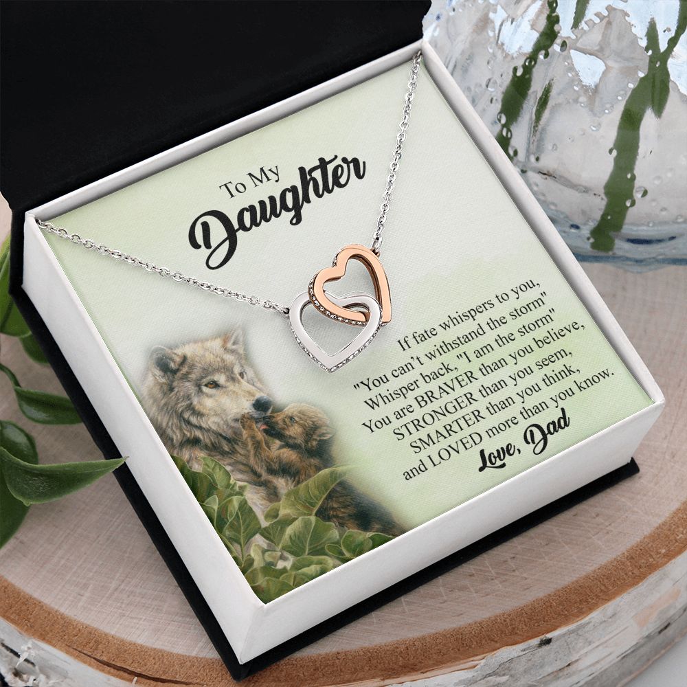 Mother Daughter Gift Ideas, To My Daughter Gift Necklace from Mom, Jewelry Pendant Present for Daughter, Birthday Christmas Gift Graduation Gifts for Daughters, Mother and Daughter Necklace 27 Interlocking Hearts Necklace