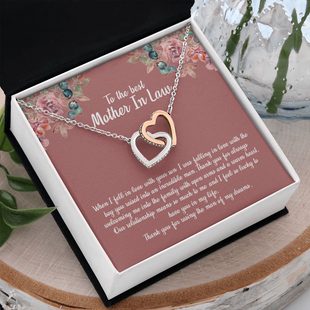 Mother in Law Necklace, Jewelry for Women, Future Mother in Law Gifts from Daughter in Law, Mother of Bride Gifts For Mother in Law, Birthday Gifts For Mother In Law From Daughter In Law11 Interlocking Hearts Necklace