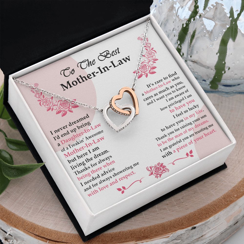 Mother in Law Necklace, Jewelry for Women, Future Mother in Law Gifts from Daughter in Law, Mother of Bride Gifts For Mother in Law, Birthday Gifts For Mother In Law From Daughter In Law6 Interlocking Hearts Necklace
