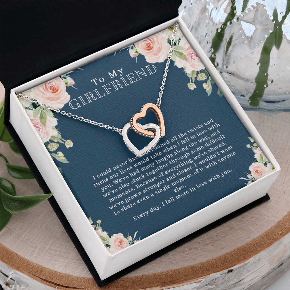 To My Girlfriend Necklace from Boyfriend, Personalized Necklace for Women, Luxury Necklace for Girlfriend, Wedding Anniversary Present For Her, Girlfriend Gift Jewelry Christmas Birthday Gift