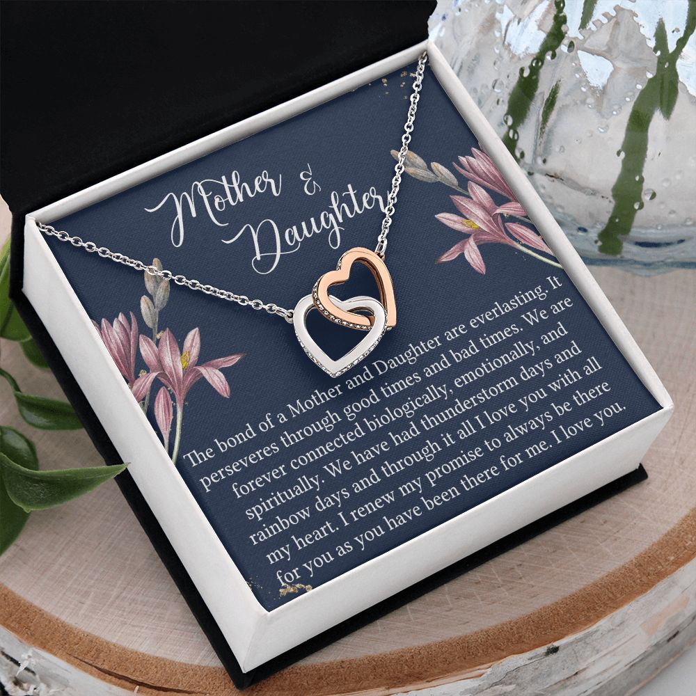 To My Mother Necklace Mom Bestfriend Best Mommy Mother In Law Stepmom For Mothers Day Birthday From Son Daughter Stepson Stepdaughter Necklace Gift Interlocking Hearts Necklace