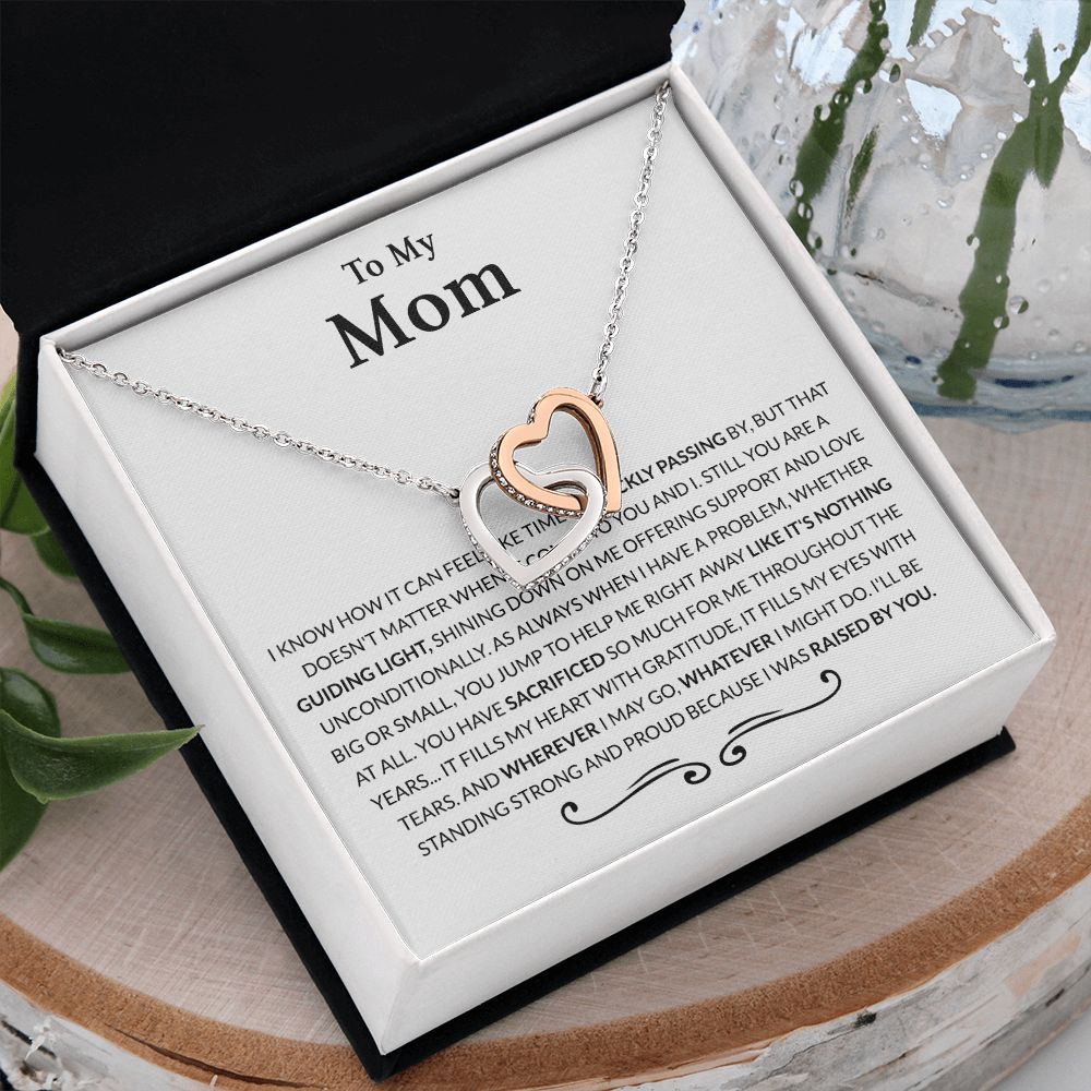 Gift for Mom from Daughter Moms Birthday Meaningful Gift for Mom Wedding Gifts Interlocking Hearts Necklace
