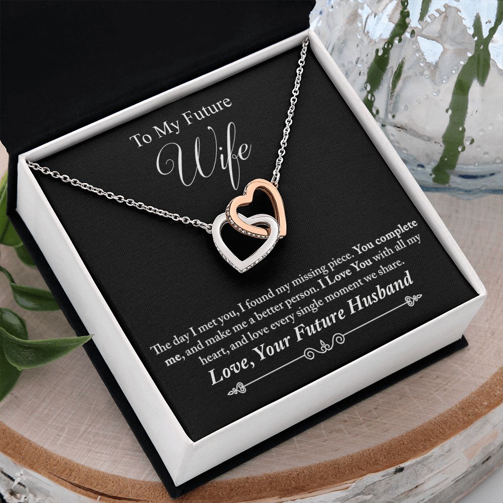 To My Future Wife Necklace from Boyfriend, Personalized Necklace for Women, Luxury Necklace for Girlfriend, Wedding Anniversary Present For Her, Girlfriend Gift Jewelry Christmas Birthday Gift