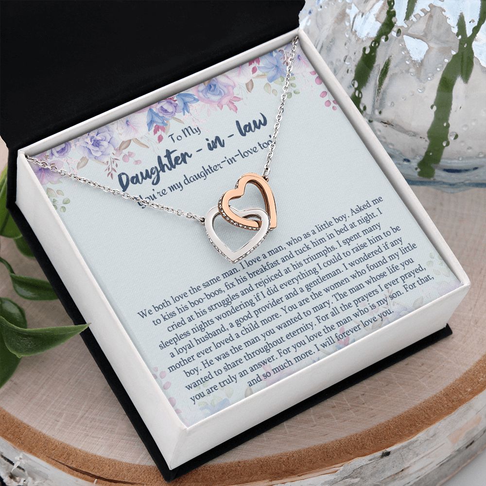 Daughter In Law Gifts Ideas, Daughter In Law Necklace, Gifts For Future Daughter In Law, Daughter In Law Birthday Gifts, Daughter-in-law Gifts From Mother In Law, Birthday Gifts For Daughter3 Interlocking Hearts Necklace