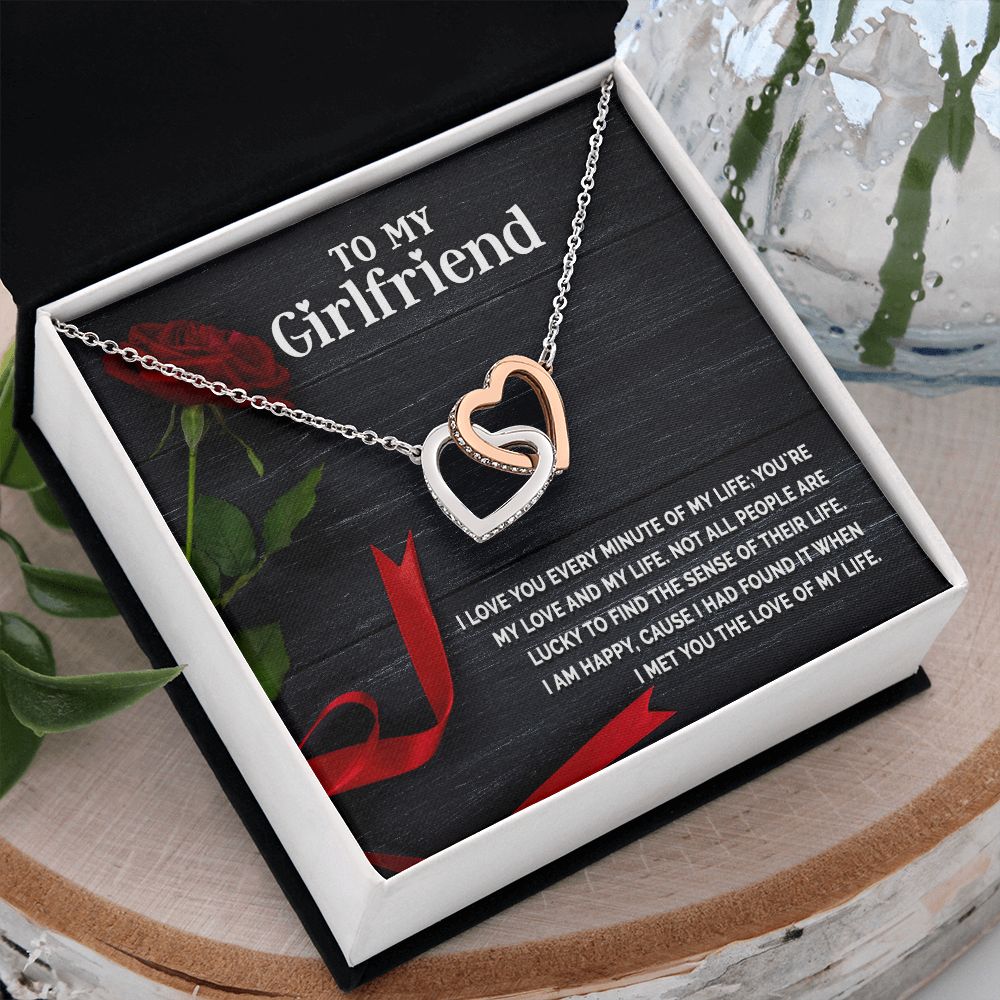 To My Girlfriend Necklace from Boyfriend To My Future Wife Necklace Jewelry For Girlfriend Gift For Girlfriend Gift for Her Romantic Birthday Valentines Day Gift For Girlfriend Gifts Necklaces Interlocking Hearts Necklace