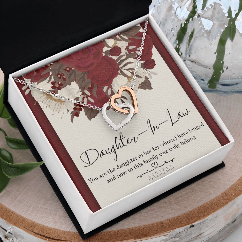 Daughter In Law Gifts Ideas, Daughter In Law Necklace, Gifts For Future Daughter In Law, Daughter In Law Birthday Gifts, Daughter-in-law Gifts From Mother In Law, Birthday Gifts For Daughter7 Interlocking Hearts Necklace