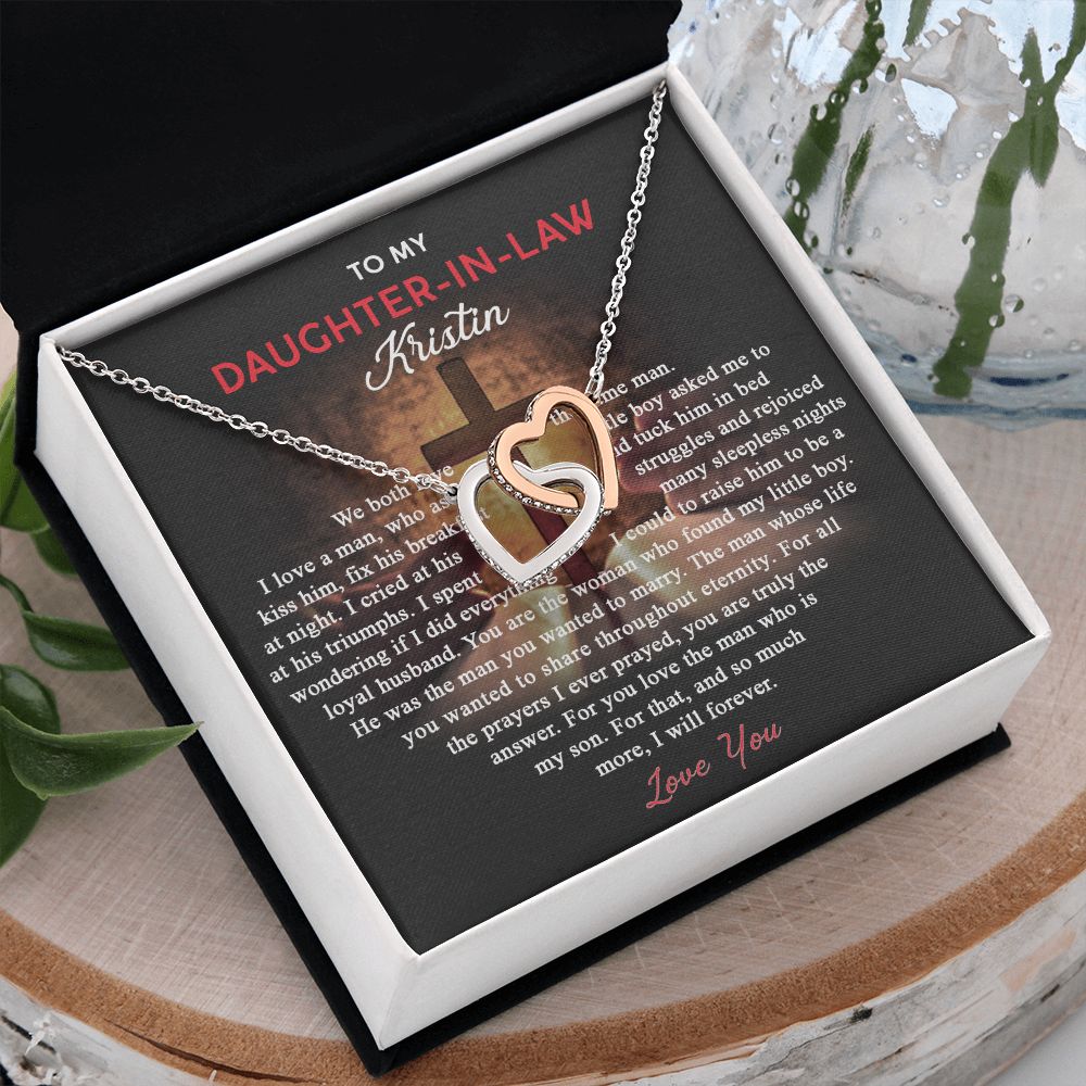 Daughter In Law Gifts Ideas, Daughter In Law Necklace, Gifts For Future Daughter In Law, Daughter In Law Birthday Gifts, Daughter-in-law Gifts From Mother In Law, Birthday Gifts For Daughter8 Interlocking Hearts Necklace