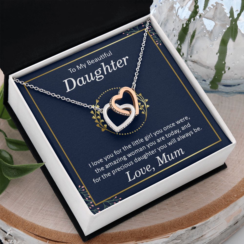 To My Daughter Necklace Gift from Mom, Mother and Daughter Jewelry Necklace for Girls, Mother Daughter Gift Ideas, Jewelry Pendant Necklace