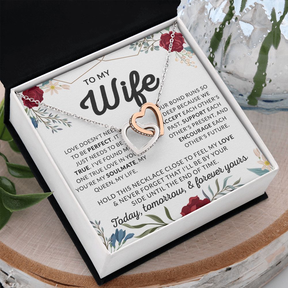 Eternal Hope Necklace To My Wife Gift, Necklace gift for her, Valentine's day 175138888386 Interlocking Hearts Necklace