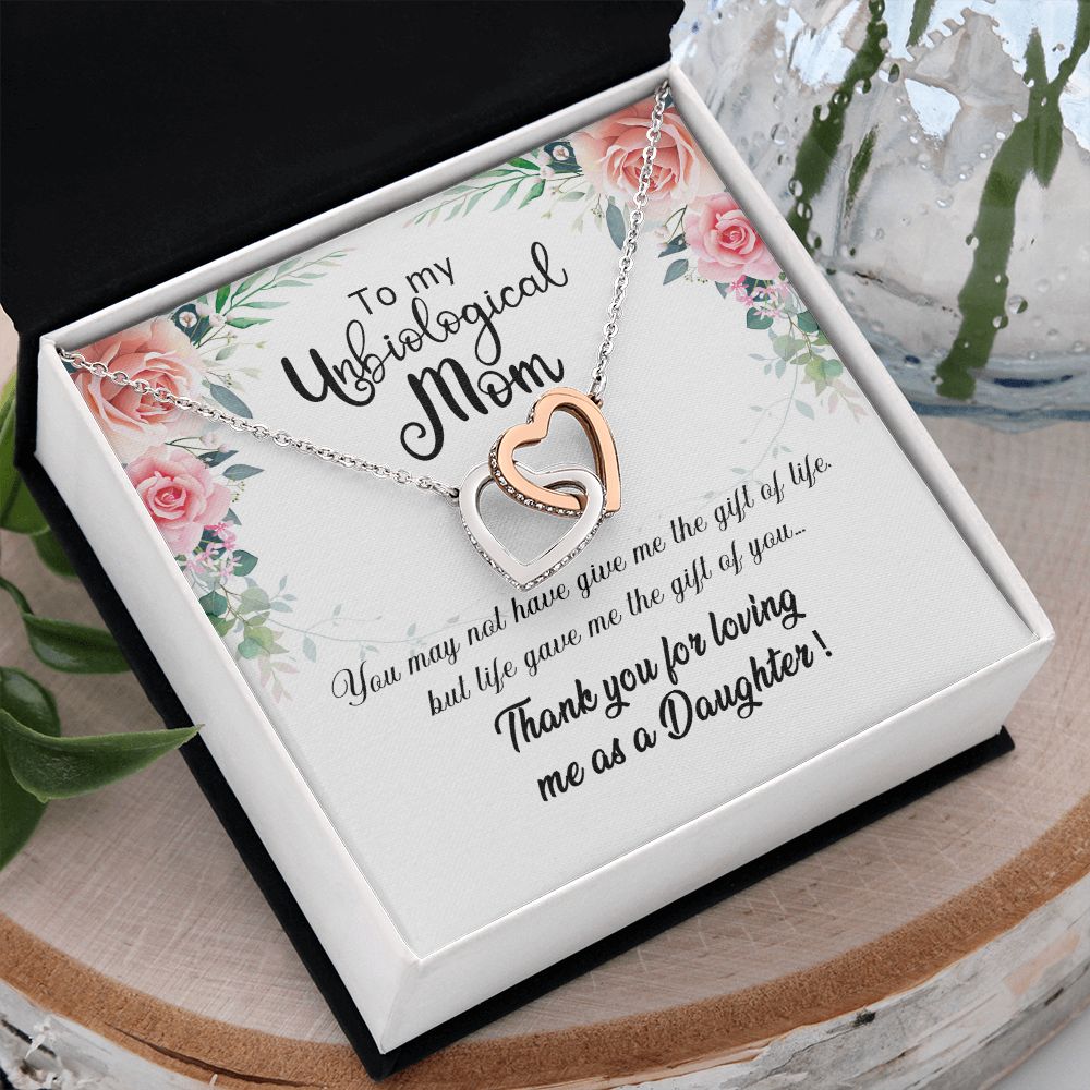 Unibological Necklace, Jewelry for Women, Future Mother in Law Gifts from Daughter in Law, Mother of Bride Gifts For Mother in Law, Birthday Gifts For Mother In Law From Daughter In Law Interlocking Hearts Necklace