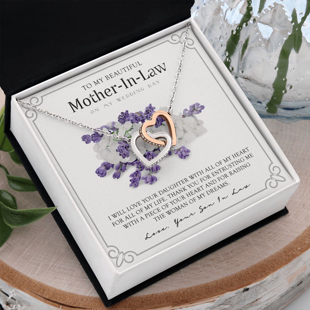 Mother in Law Necklace, Jewelry for Women, Future Mother in Law Gifts from Daughter in Law, Mother of Bride Gifts For Mother in Law, Birthday Gifts For Mother In Law From Daughter In Law9 Interlocking Hearts Necklace