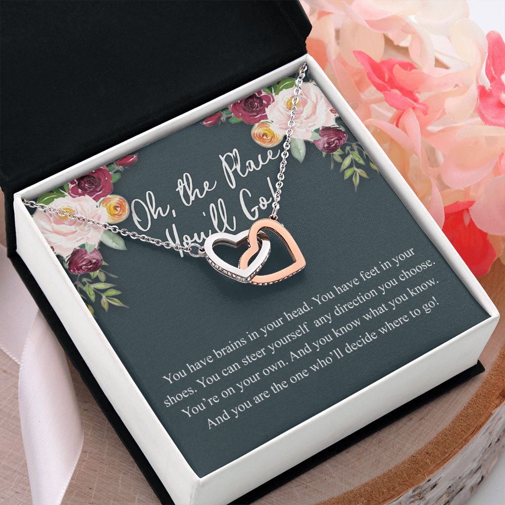 Best gift for her on graduation, Graduation Gifts Jewelry Congrats Graduation Pendants Gift For Daughter, Granddaughter, Niece, Sister Graduation Gift For Daughter Interlocking Hearts Necklace