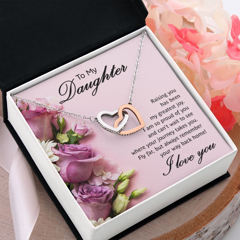 To My Daughter Necklace Gift from Mom, Mother and Daughter Jewelry Necklace for Girls, Mother Daughter Gift Ideas, Jewelry Pendant Necklace