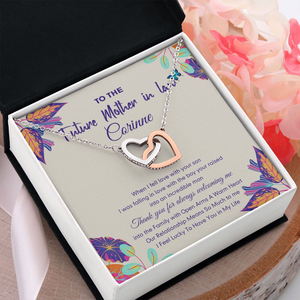 Mother in Law Necklace, Jewelry for Women, Future Mother in Law Gifts from Daughter in Law, Mother of Bride Gifts For Mother in Law, Birthday Gifts For Mother In Law From Daughter In Law16 Interlocking Hearts Necklace