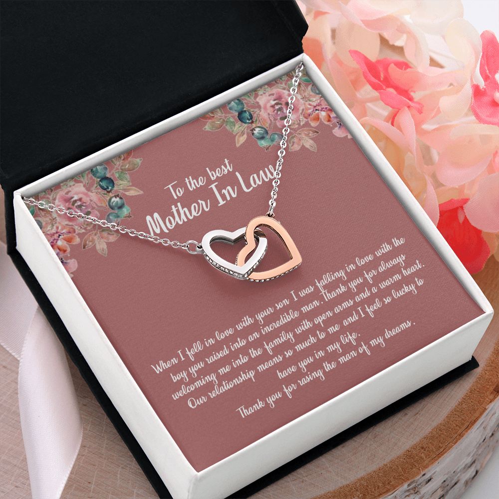 Mother in Law Necklace, Jewelry for Women, Future Mother in Law Gifts from Daughter in Law, Mother of Bride Gifts For Mother in Law, Birthday Gifts For Mother In Law From Daughter In Law11 Interlocking Hearts Necklace