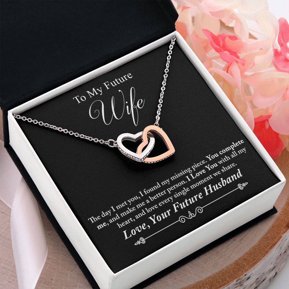 To My Future Wife Necklace from Boyfriend, Personalized Necklace for Women, Luxury Necklace for Girlfriend, Wedding Anniversary Present For Her, Girlfriend Gift Jewelry Christmas Birthday Gift
