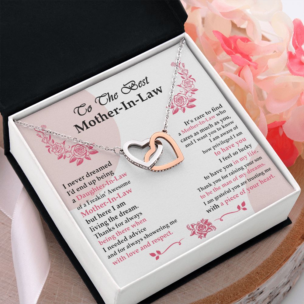 Mother in Law Necklace, Jewelry for Women, Future Mother in Law Gifts from Daughter in Law, Mother of Bride Gifts For Mother in Law, Birthday Gifts For Mother In Law From Daughter In Law6 Interlocking Hearts Necklace